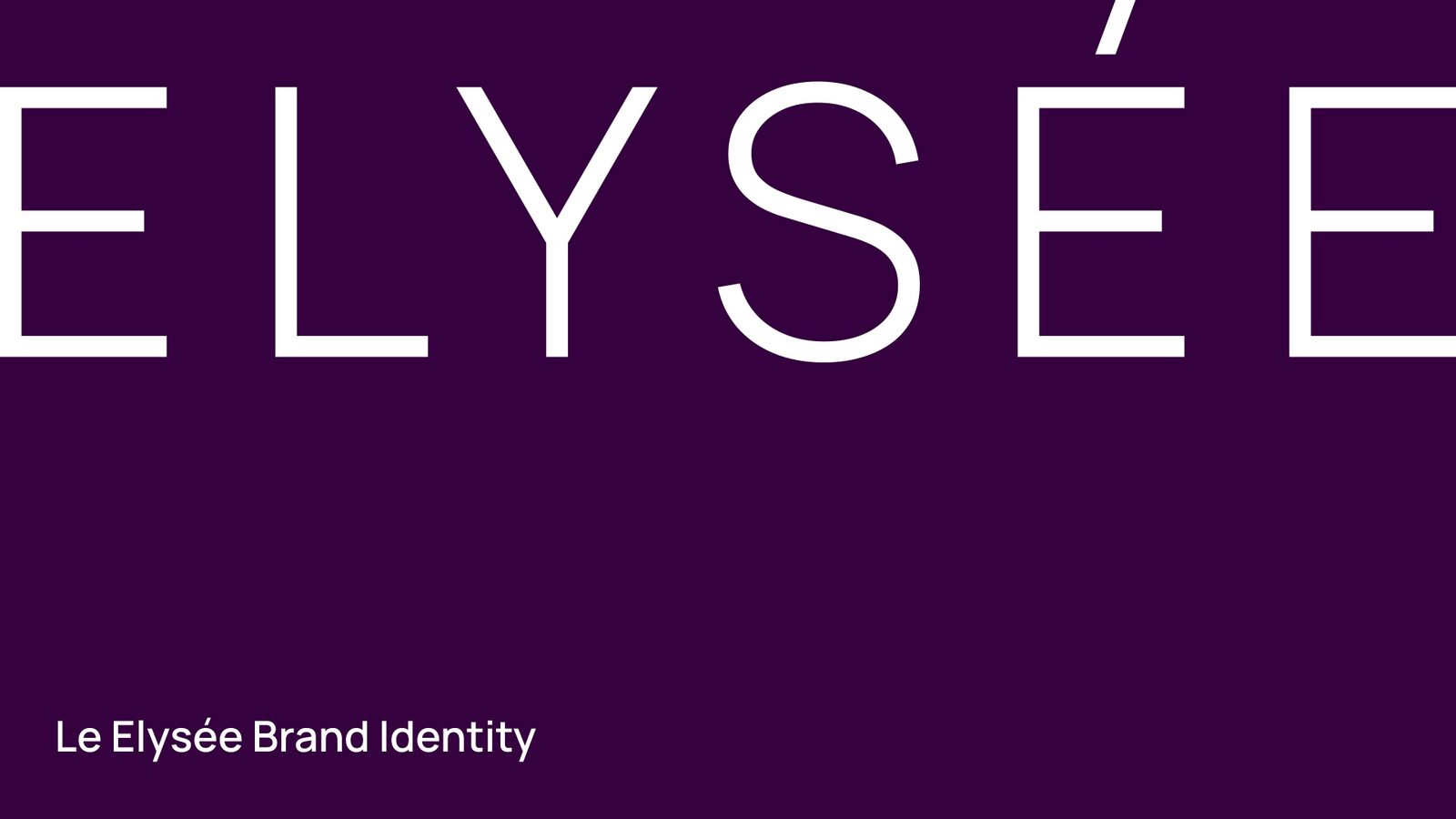 Le Elysée brandbook cover